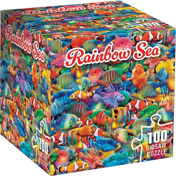 MasterPieces Rainbow Sea 100 Piece Jigsaw Puzzle for Kids - Fun Educational Puzzle