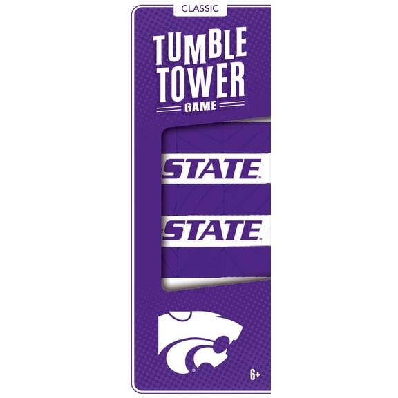 MasterPieces Real Wood Block Tumble Towers - NCAA Kansas State Wildcats