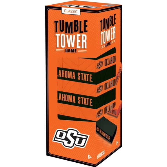 MasterPieces Real Wood Block Tumble Towers - NCAA Oklahoma State Cowboys