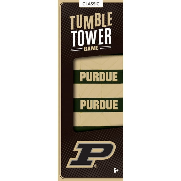MasterPieces Real Wood Block Tumble Towers - NCAA Purdue Boilermakers