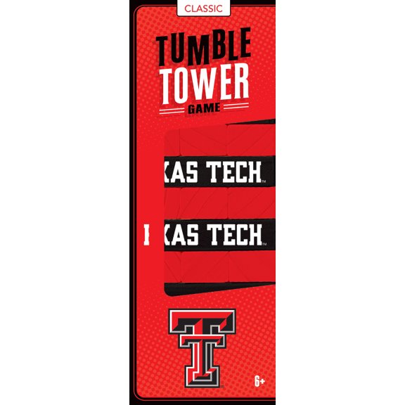 MasterPieces Real Wood Block Tumble Towers - NCAA Texas Tech Red Raiders