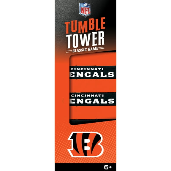 MasterPieces Real Wood Block Tumble Towers - NFL Cincinnati Bengals
