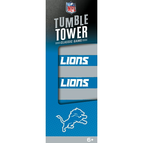 MasterPieces Real Wood Block Tumble Towers - NFL Detroit Lions