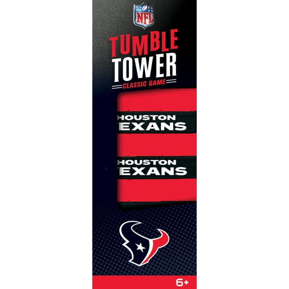MasterPieces Real Wood Block Tumble Towers - NFL Houston Texans