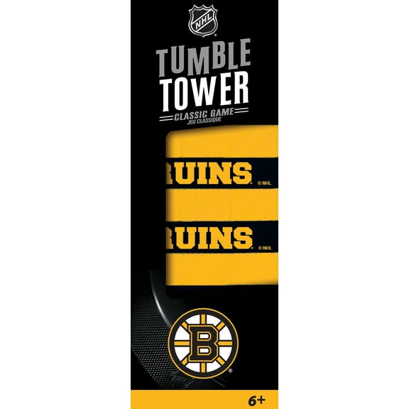MasterPieces Real Wood Block Tumble Towers - NHL Boston Bruins