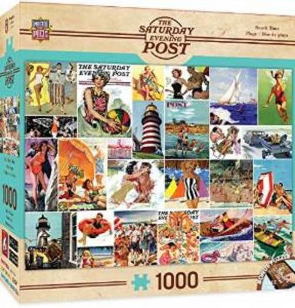 MasterPieces Saturday Evening Post Beach time Collage Beach Paintings