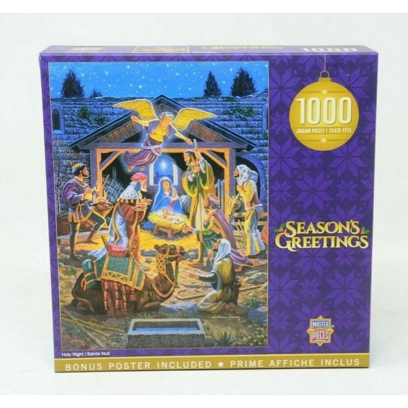 MasterPieces Season's Greeting Holy Night 1000 Piece Puzzle