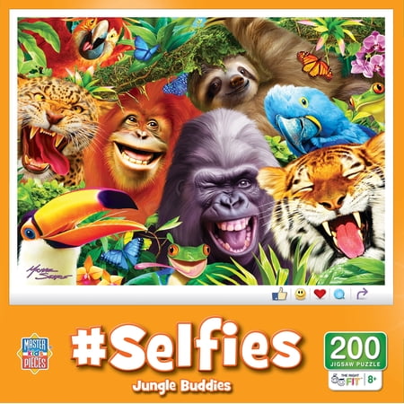 MasterPieces Selfies - Jungle Friends 200 Piece Jigsaw Puzzle