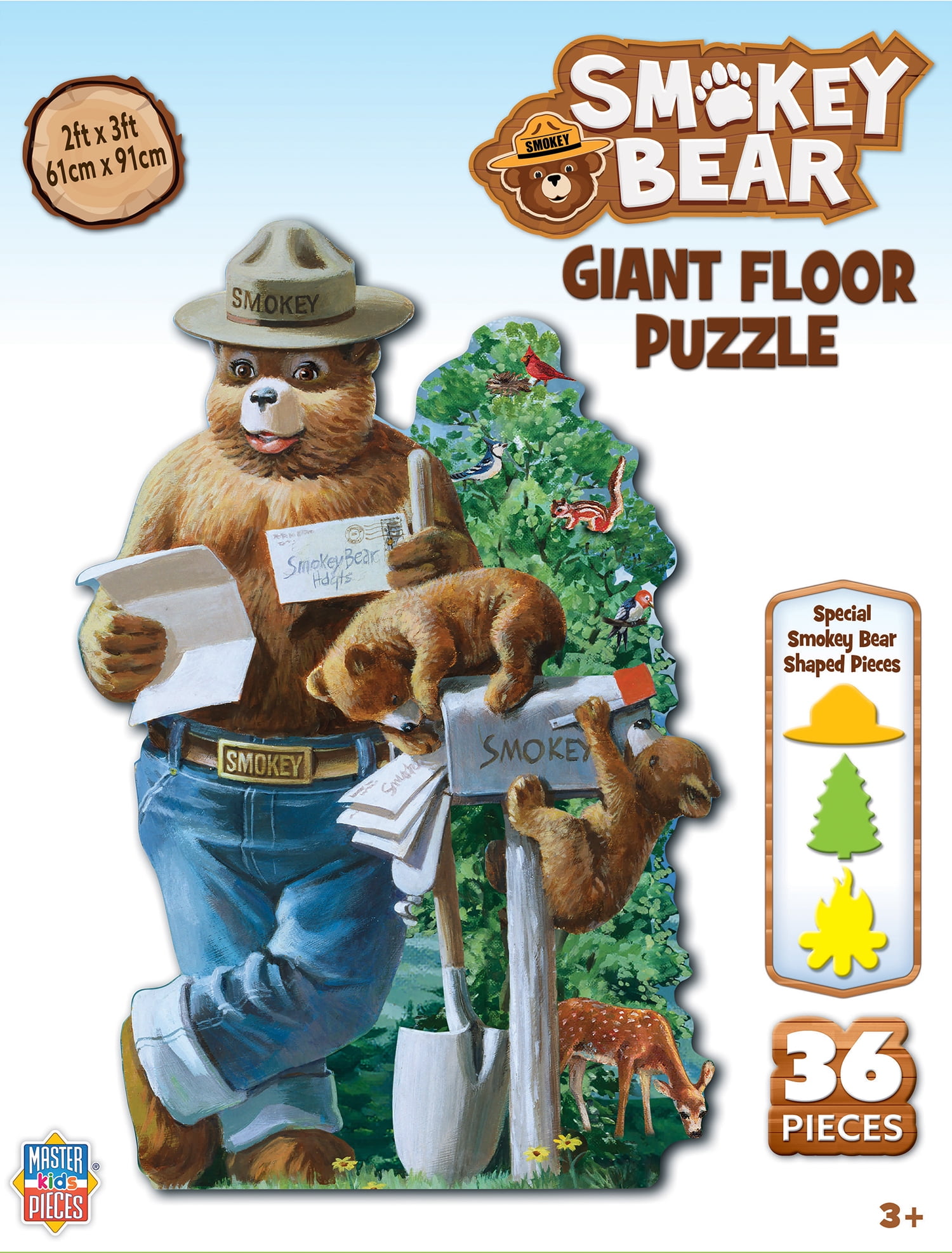 MasterPieces Smokey Bear 36 Piece Floor Jigsaw Puzzle for Kids