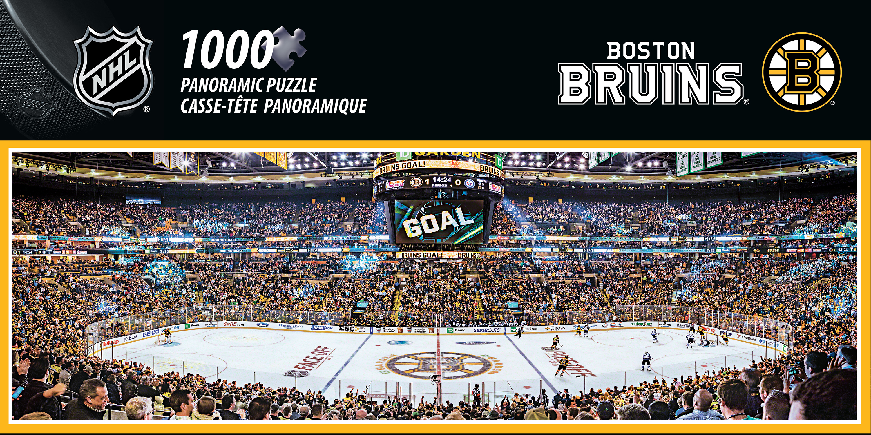 MasterPieces Sports Panoramic Puzzle - NHL Boston Bruins Center View - image 1 of 4