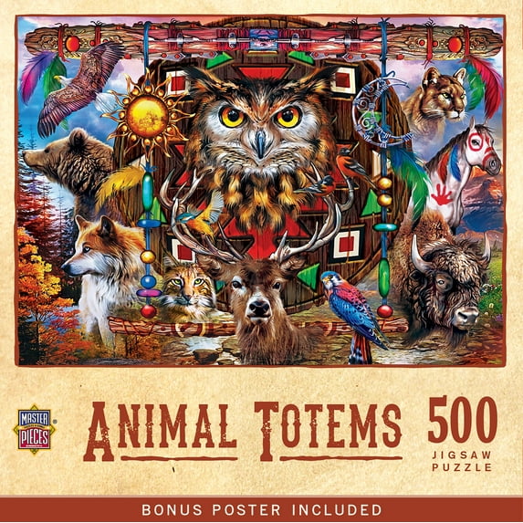MasterPieces Tribal Spirit - Animal Totems 500 Piece Puzzle