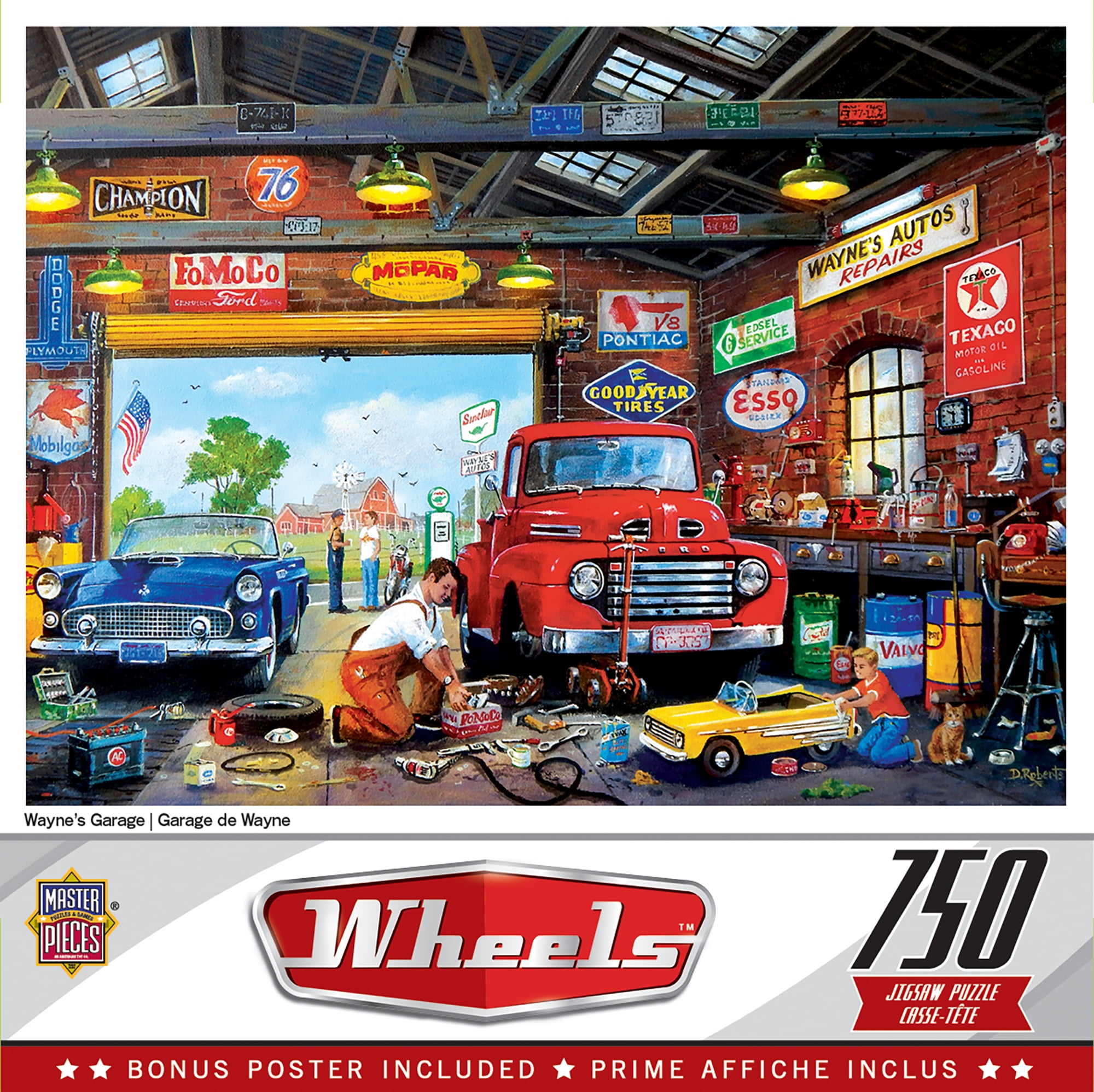 MasterPieces Wheels - Wayne's Garage - 750 Piece Jigsaw Puzzle