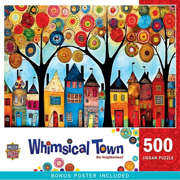 MasterPieces Whimsical Town - Our Neighborhood 500 Piece Puzzle