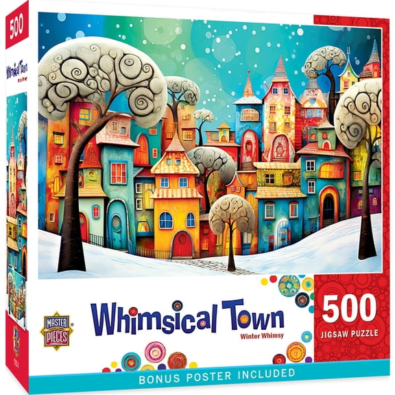 MasterPieces Whimsical Town - Winter Whimsey 500 Piece Puzzle