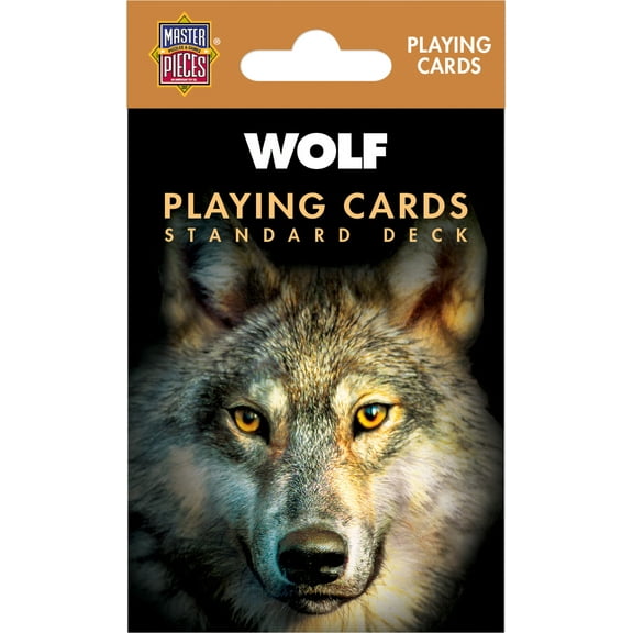 MasterPieces Wolf Playing Cards - 54 Card Deck for Adults with Exclusive Wolf Designs