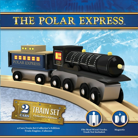 MasterPieces Wood Train Sets - The Polar Express 2 Piece Train Set