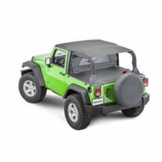 MasterTop 14300335 Bimini Plus Summer Soft Top Black Diamond for 2010-2018 Jeep Wrangler JK 2-Door