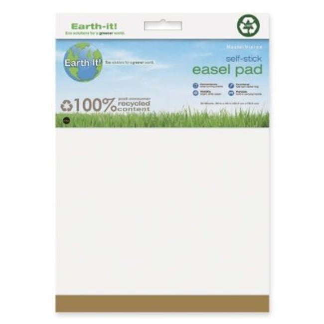 MasterVision  35.5 x 25 in. Earth Self-Stick Easel Pad, 2 Pack, White