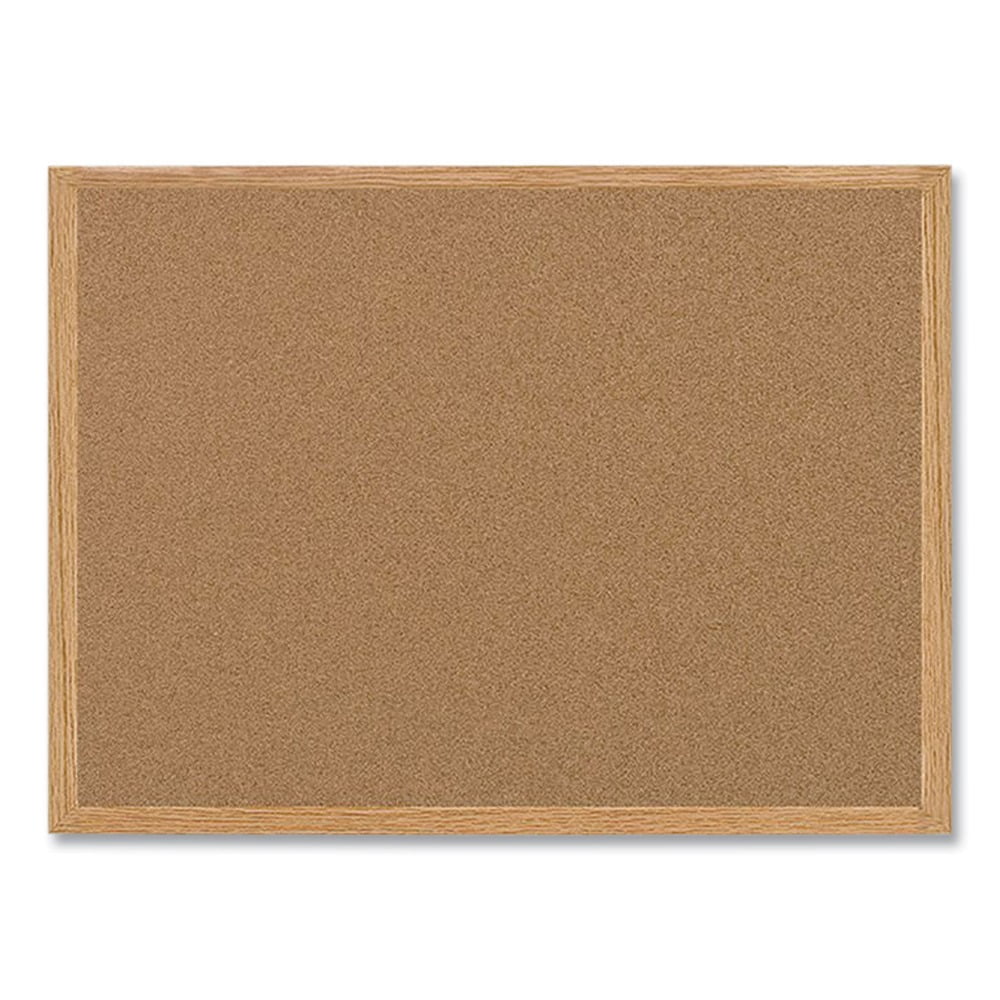 MasterVision SB0420001233 36 in. x 24 in. Wood Frame Earth Cork Board - Tan/Oak