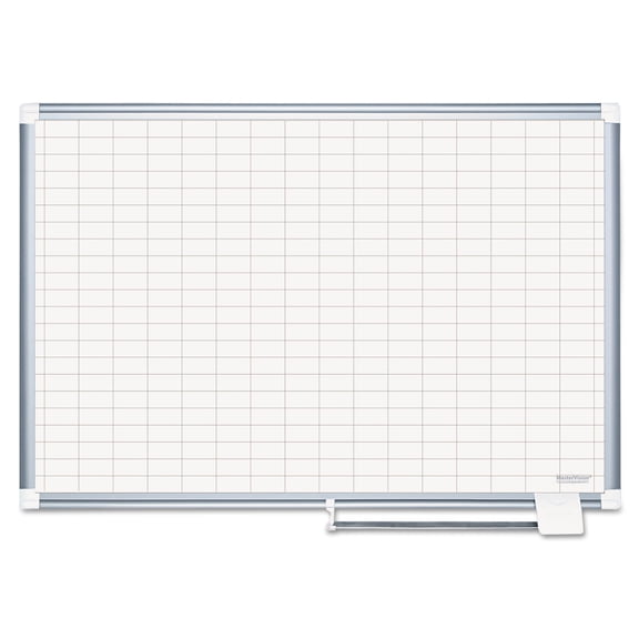 MasterVision 48 x 36 in. Grid Platinum Dry Erase Board