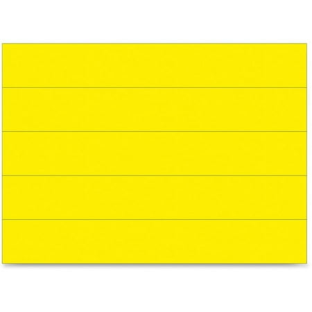 MasterVision, BVCFM2503, 6" Magnetic Dry Erase Strips, 25 / Bag, Yellow