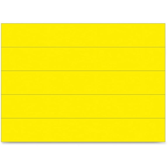 MasterVision, BVCFM2503, 6" Magnetic Dry Erase Strips, 25 / Bag, Yellow