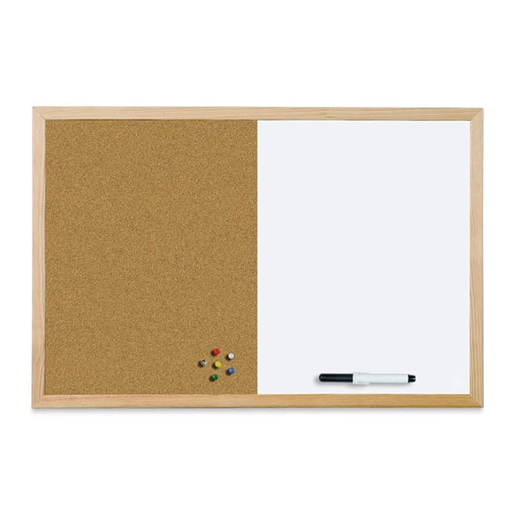 MasterVision Cork Dry Erase Bulletin Board, 24" x 36"