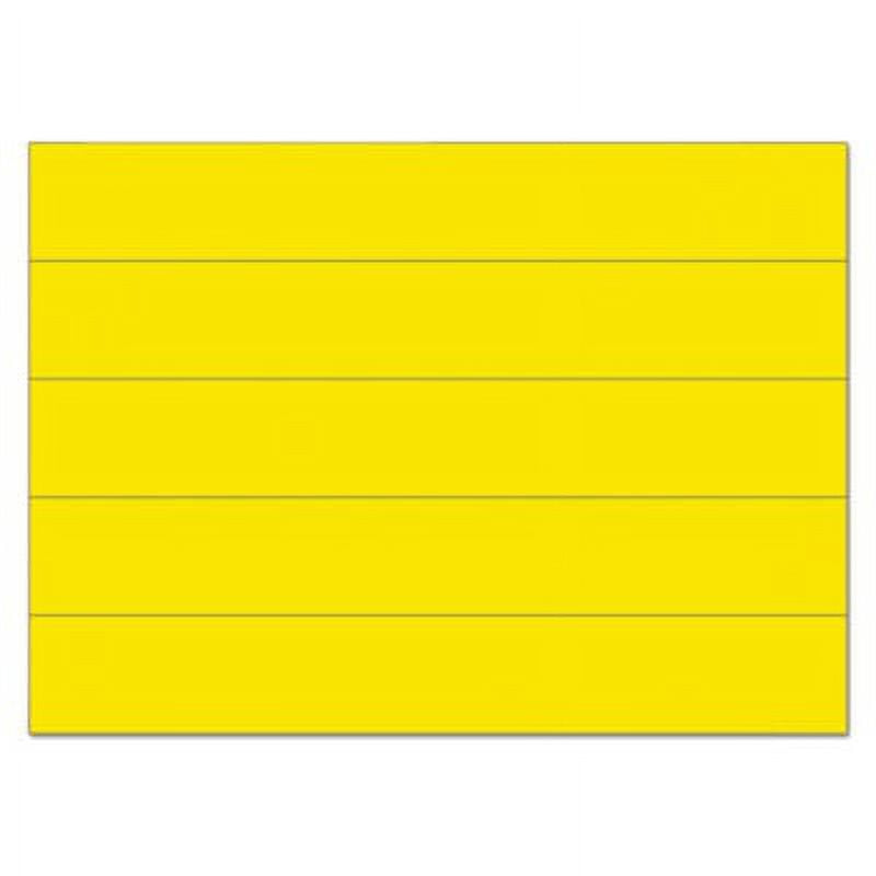 MasterVision Dry Erase Tape Strips, Yellow, 6" x 7/8", 25/Pack