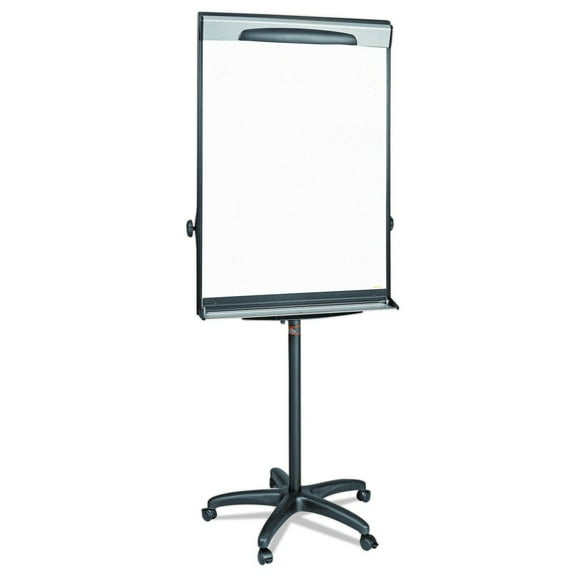 MasterVision Magnetic Steel Dry-Erase Mobile Presentation Easel, Black & Silver, 29.5" X 42"