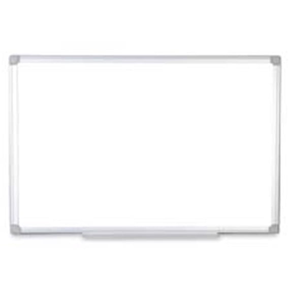 MasterVision Earth Melamine Dry Erase Board White-Silver 24x36 in.