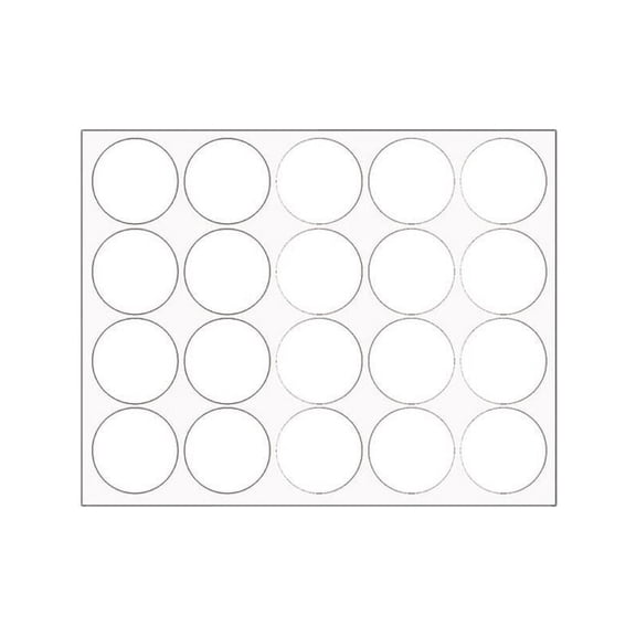 MasterVision® Magnetic Color Coding Dots, BVCFM1618, 3/4" Diameter, Round, White, Vinyl, 20 Per Pack