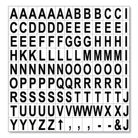 MasterVision KT2220 0.75 in. Letters Interchangeable Magnetic Board Accessories - Black