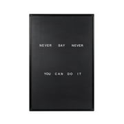 MasterVision Letter Board, 22 X 28, Plastic Frame, Black