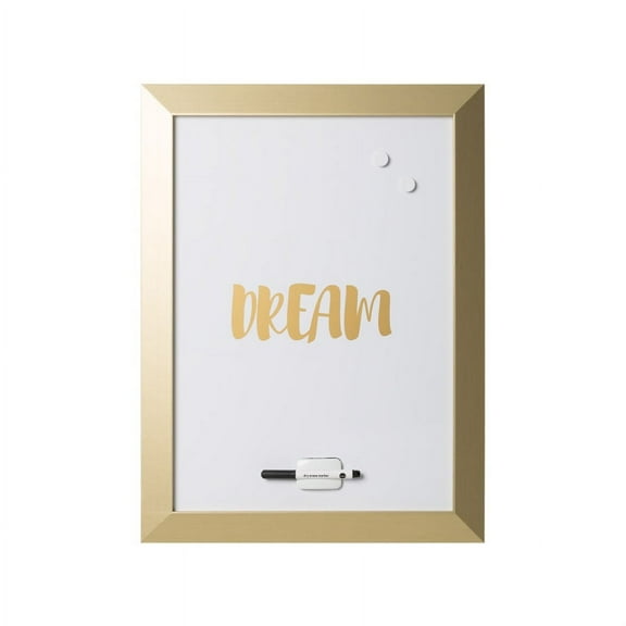 MasterVision MM04443612 Quote Dream Magnetic Dry Erase Board with Gold Frame, 18 x 24 in.