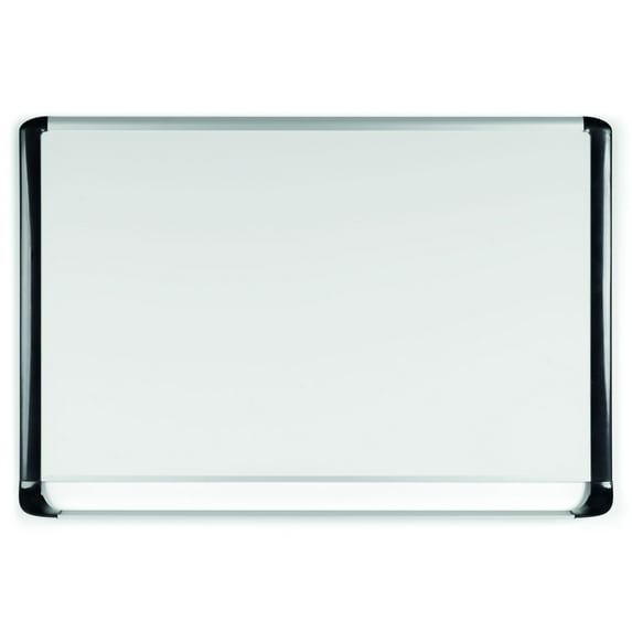 MasterVision MVI Magnetic Porcelain Dry-Erase Board, 36" X 48", Aluminum & Black Frame