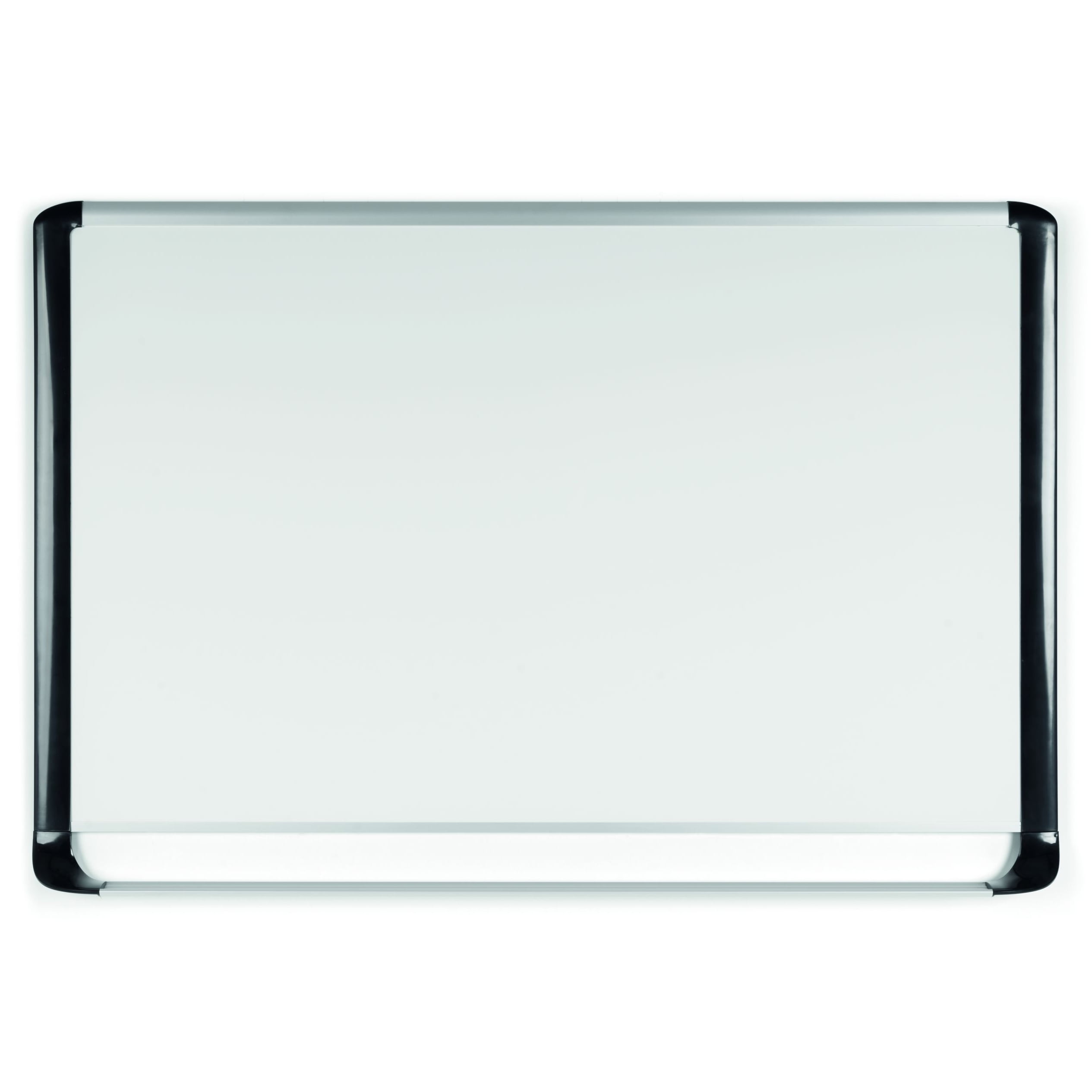 MasterVision MVI Magnetic Porcelain Dry-Erase Board, 48" X 96", Aluminum & Black Frame