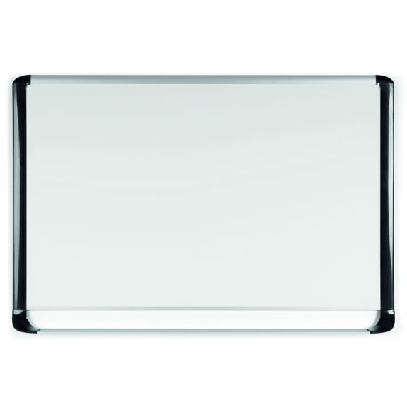 MasterVision MVI Magnetic Porcelain Dry-Erase Board, 48" X 96", Aluminum & Black Frame