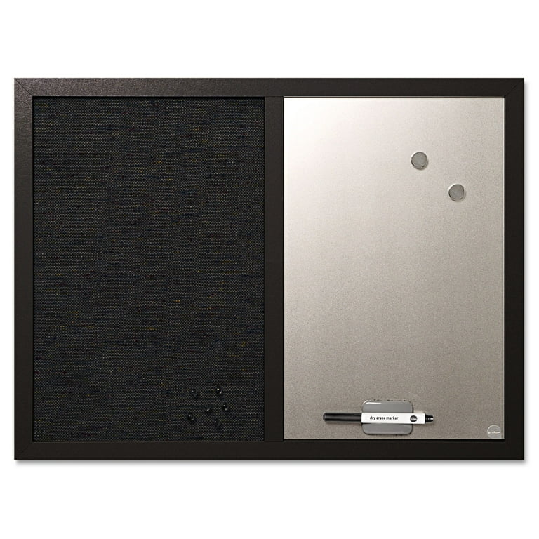 Designer Fabric Bulletin Board, 24 x 18, Gray Surface, Gray MDF Wood Frame Designer Fabric Bulletin Board, 24 x 18, Gray Surface, Gray MDF Wood Frame