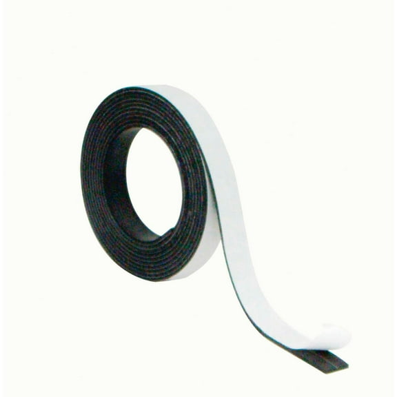 MasterVision Magnetic Adhesive Tape Roll 1/2"x 7' Black