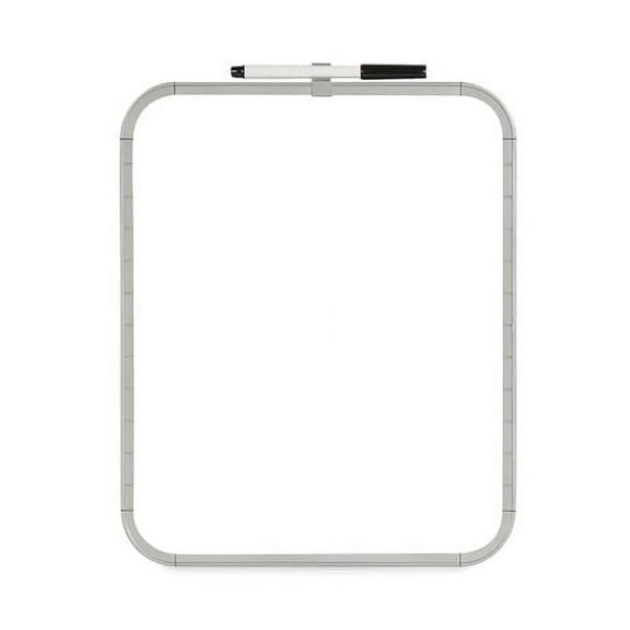 MasterVision Magnetic Dry Erase Board, 11 x 14, White Surface, White Plastic Frame, Each