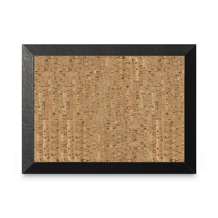 MasterVision SF0722581012 36 in. x 24 in. Natural Cork Bulletin Board - Tan Surface/Black Wood Frame