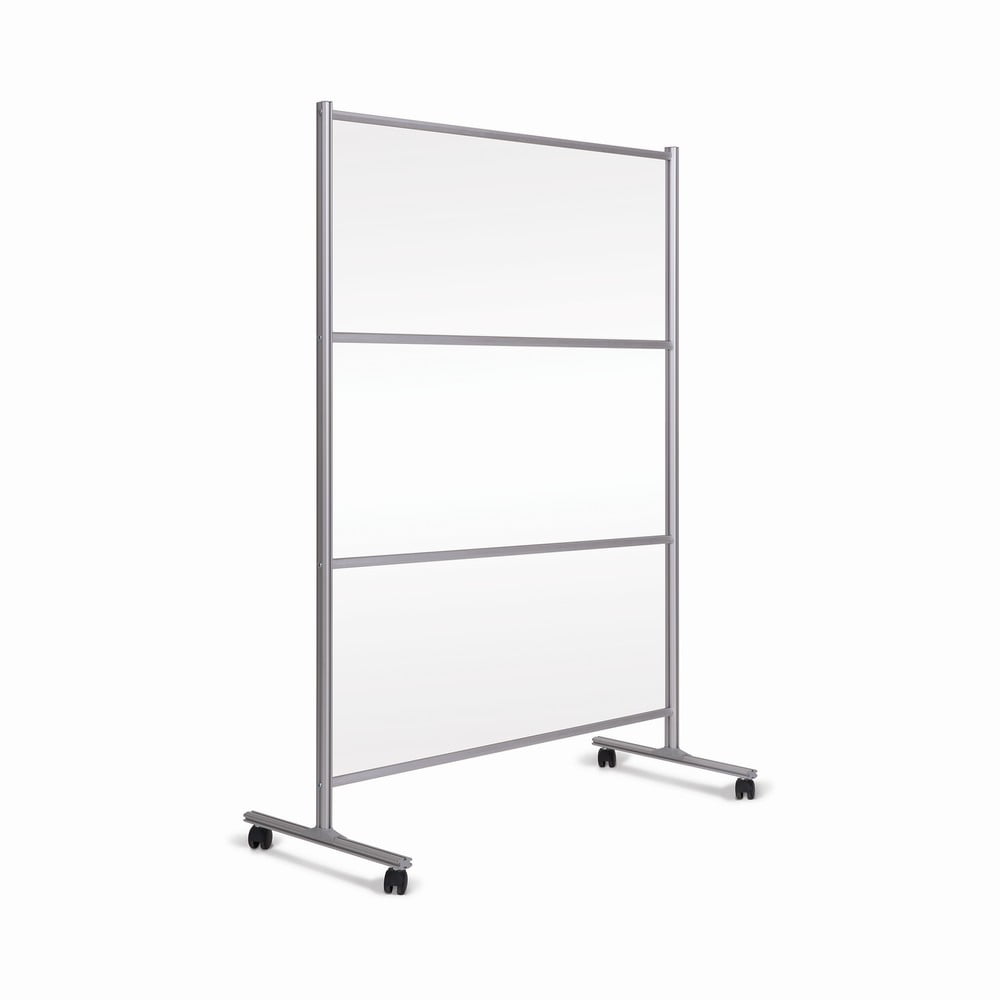 Protector Series Mobile Glass Panel Divider, 49 x 22 x 69, Clear/Aluminum Protector Series Mobile Glass Panel Divider, 49 x 22 x 69, Clear/Aluminum