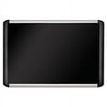 thumbnail image 1 of Black fabric bulletin board 48 x 72, Silver/Black, 1 of 7