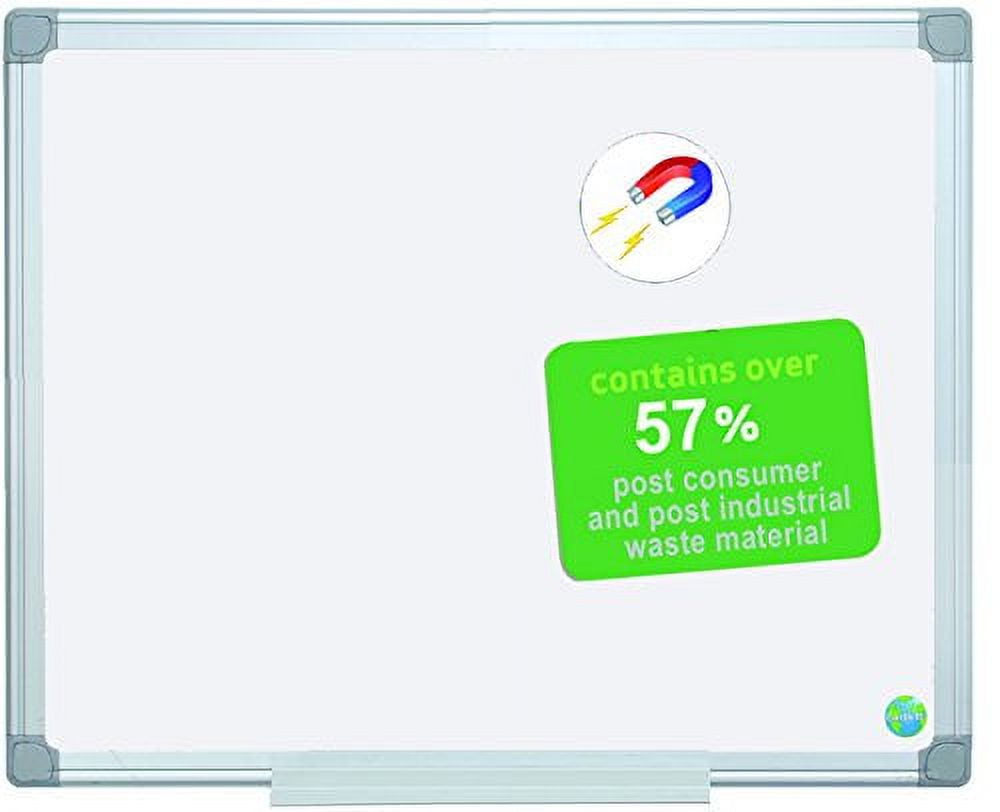 MasterVision Whiteboard Porcelain Earth Dry Erase Board, 24" x