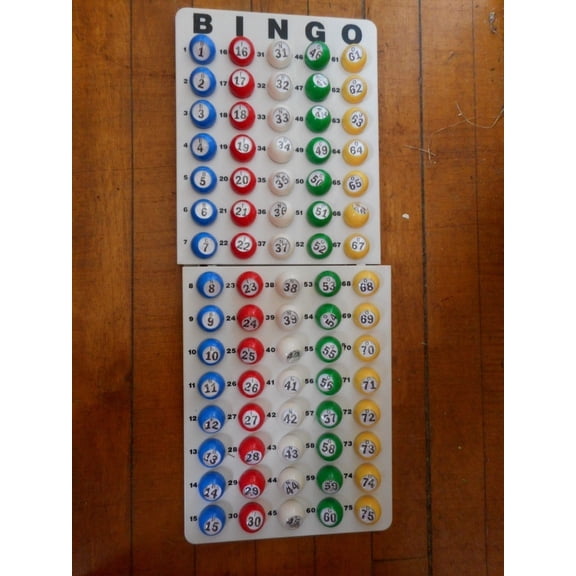 Masterboard Plastic 1-75 Multi-Colored Bingo Balls 7/8"