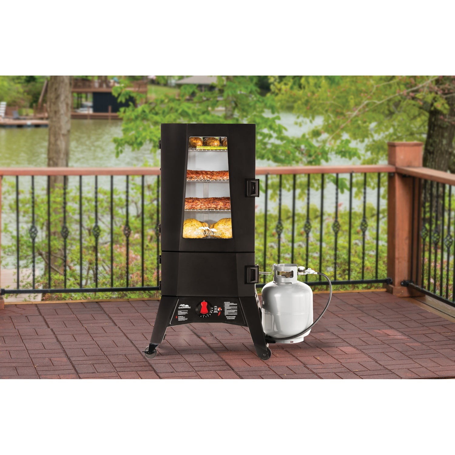 Masterbuilt 40 in. ThermoTemp XL Propane Smoker with Window in Black  MB20051316 - The Home Depot