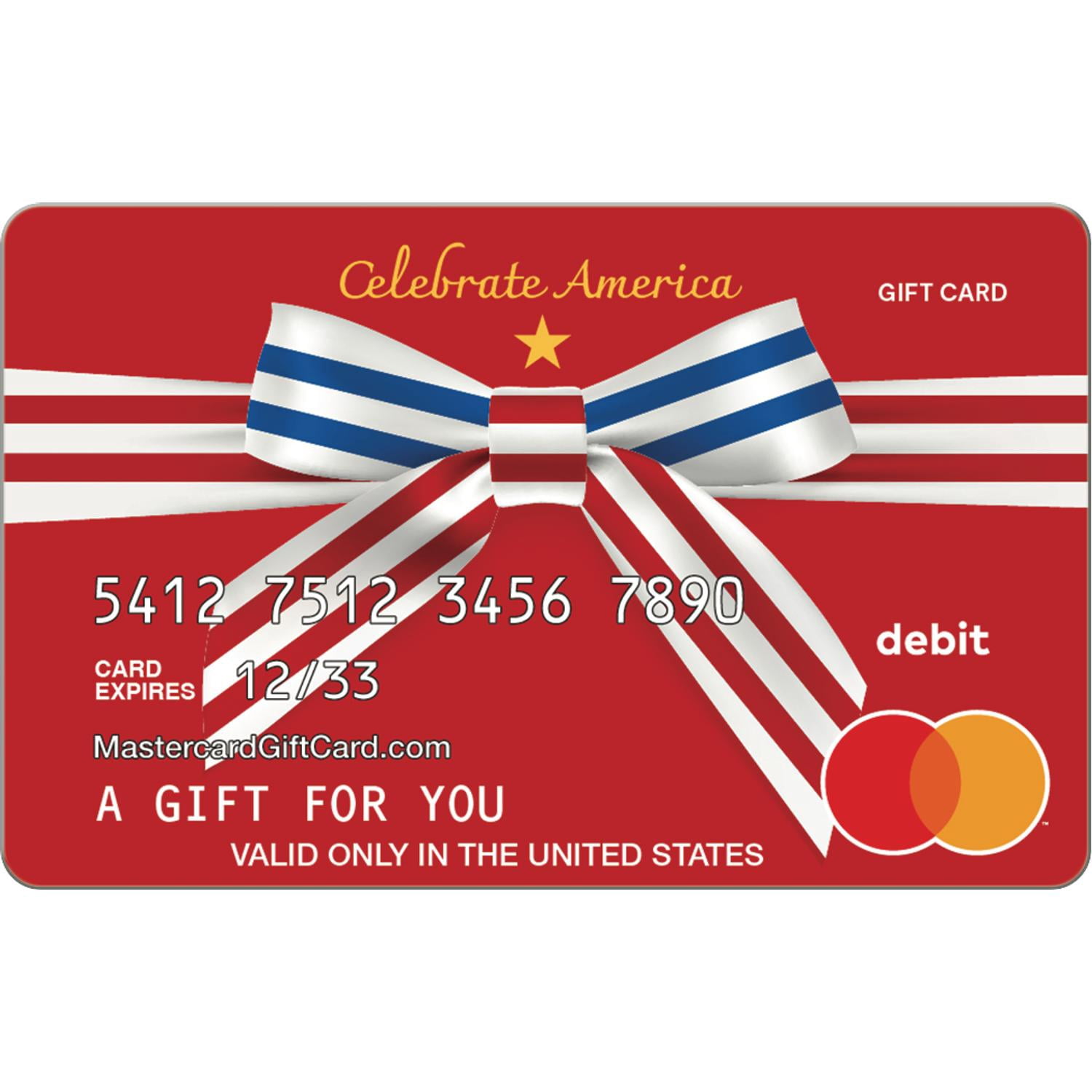Mastercard® $20-$500 eGift Card Patriotic Ribbon (Plus $6.84 Purchase Fee) [Email Delivery]