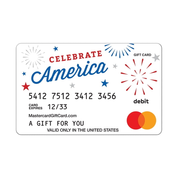 Mastercard $20-$500 eGift Card Patriotic Stars (Plus $6.84 Purchase Fee) [Email Delivery]