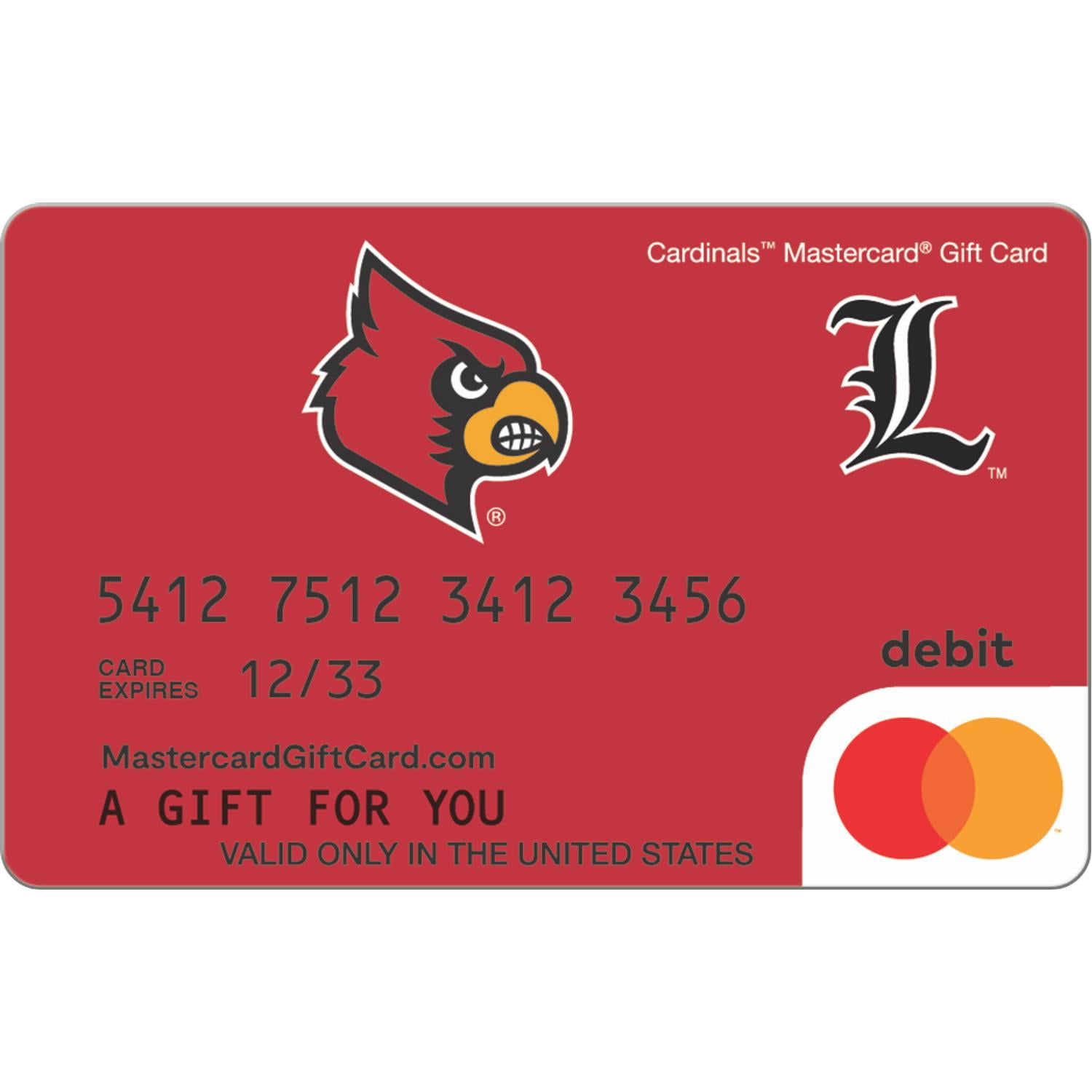 Mastercard® $20-$500 eGift Card University of Louisville (Plus $6.84 Purchase Fee) [Email Delivery]