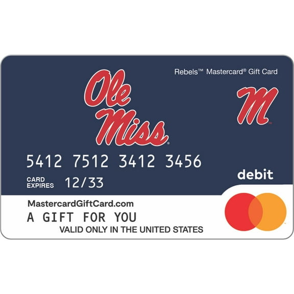 Mastercard $20-$500 eGift Card University of Mississippi (Plus $6.84 Purchase Fee) [Email Delivery]